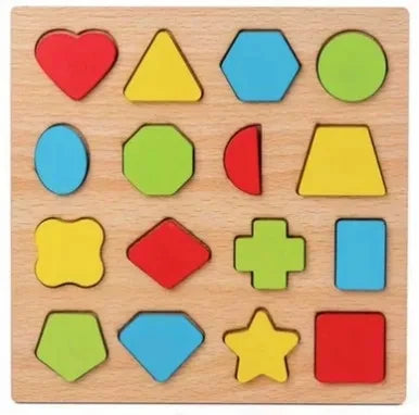 Montessori Wooden Puzzle – Alphabet, Numbers & Shapes for Early Learning