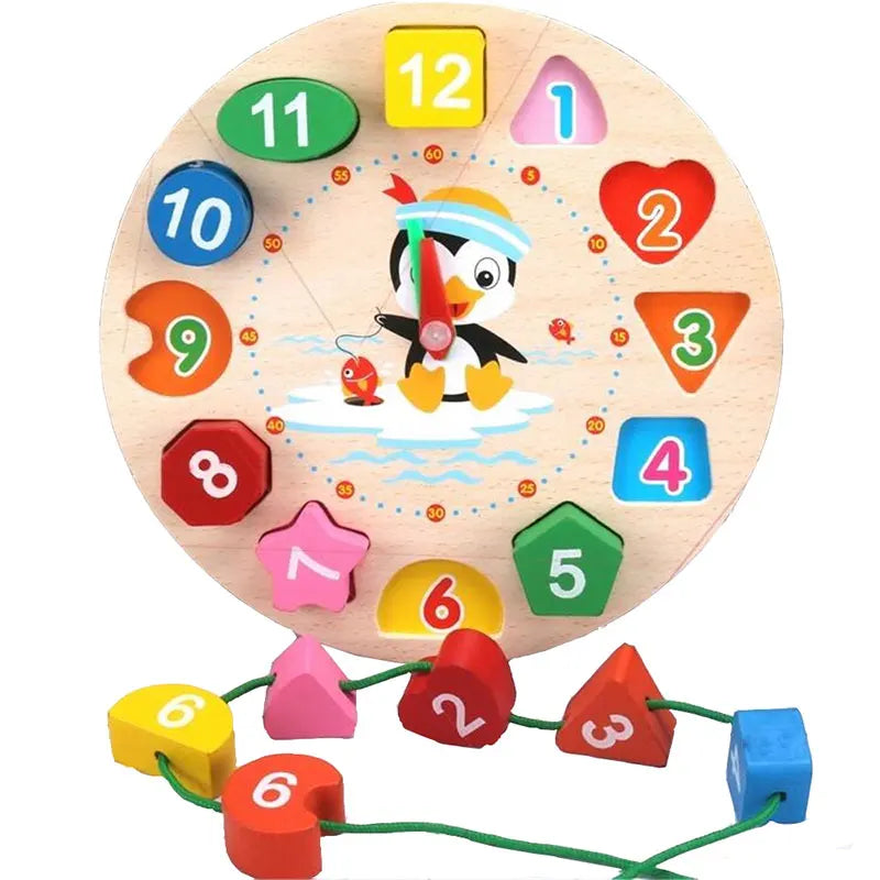 Montessori Wooden Puzzle – Alphabet, Numbers & Shapes for Early Learning