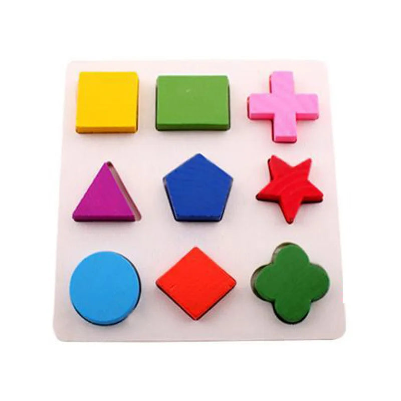 Montessori Wooden Puzzle – Alphabet, Numbers & Shapes for Early Learning