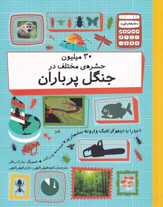 30 Million different Insects in the Rainforest 
سی میلیون حشره ی مختلف در جنگل پر از باران