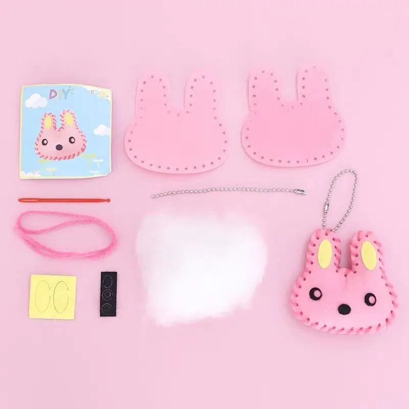 DIY Keychain & Mini Bag Craft Kit – 10-Piece Creative Sewing Set