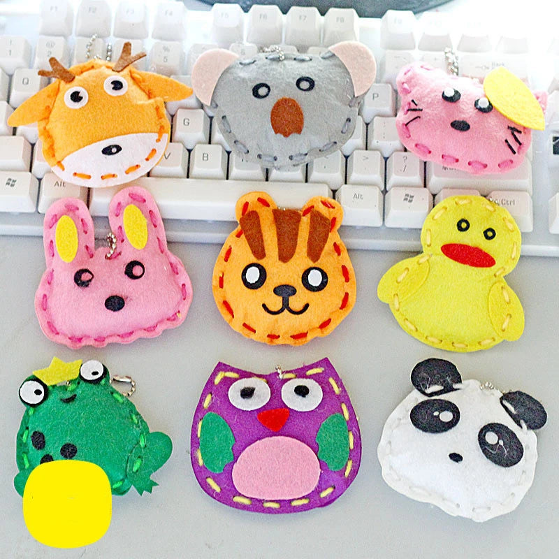 DIY Keychain & Mini Bag Craft Kit – 10-Piece Creative Sewing Set