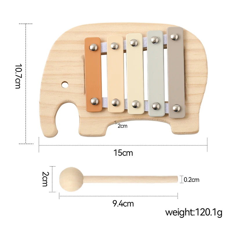 Montessori Wooden Xylophone & Beads – Musical Toy for Toddlers