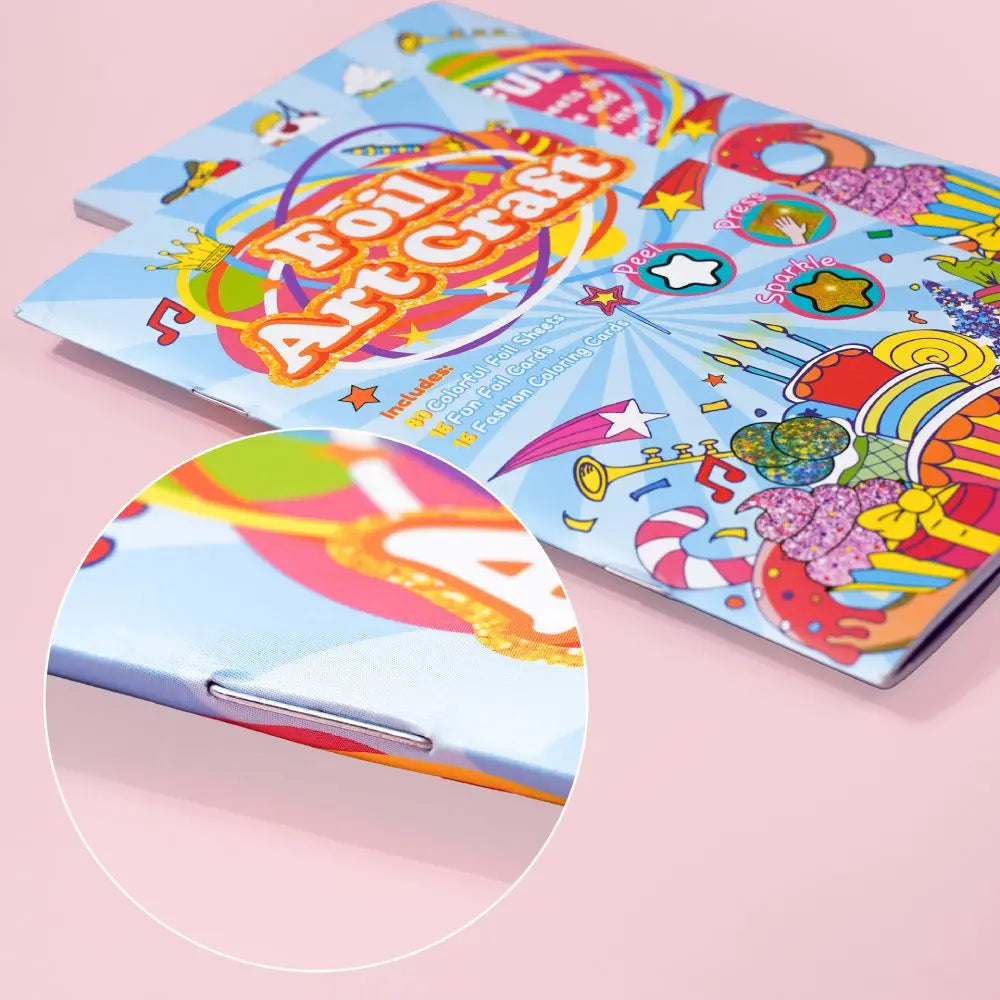 Foil Art & Transfer Painting Kit – Mini Coloring Book for Creative Play