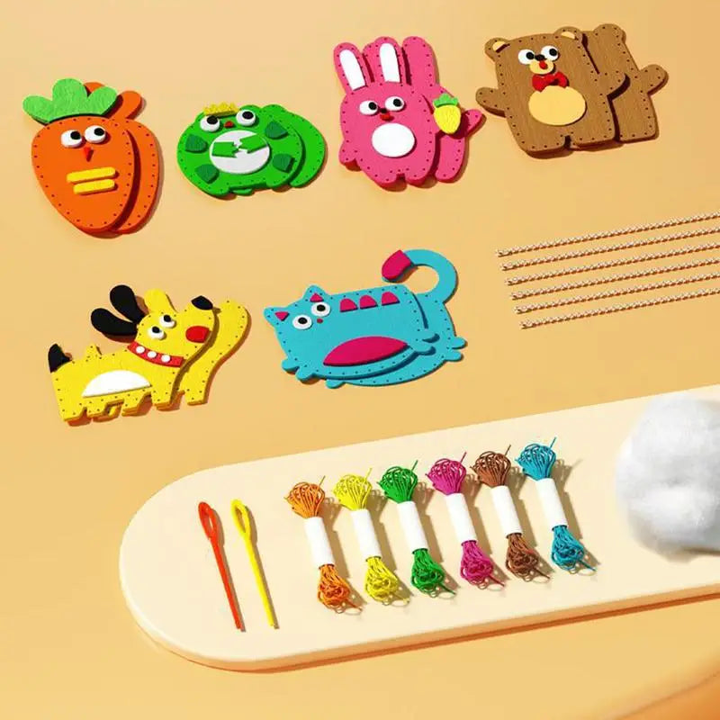 DIY Felt Animal Sewing Kit – Beginner Craft Set for Kids