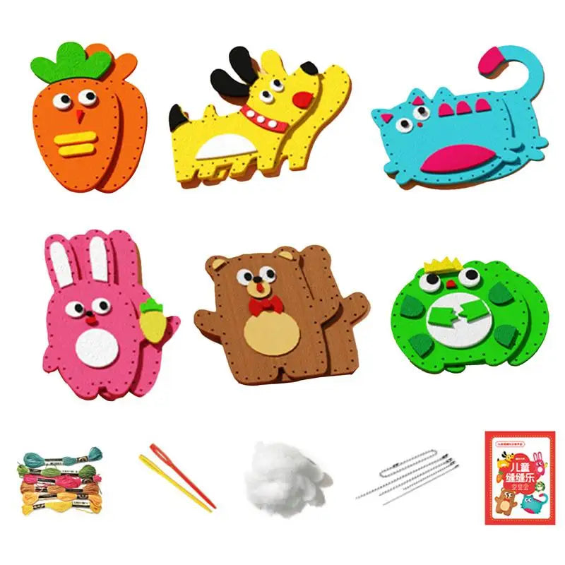 DIY Felt Animal Sewing Kit – Beginner Craft Set for Kids