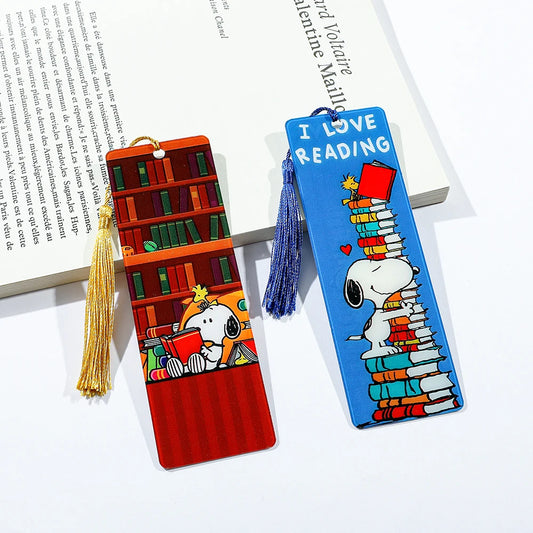 Snoopy Acrylic Bookmark with Tassel – A Whimsical Gift for Young Readers