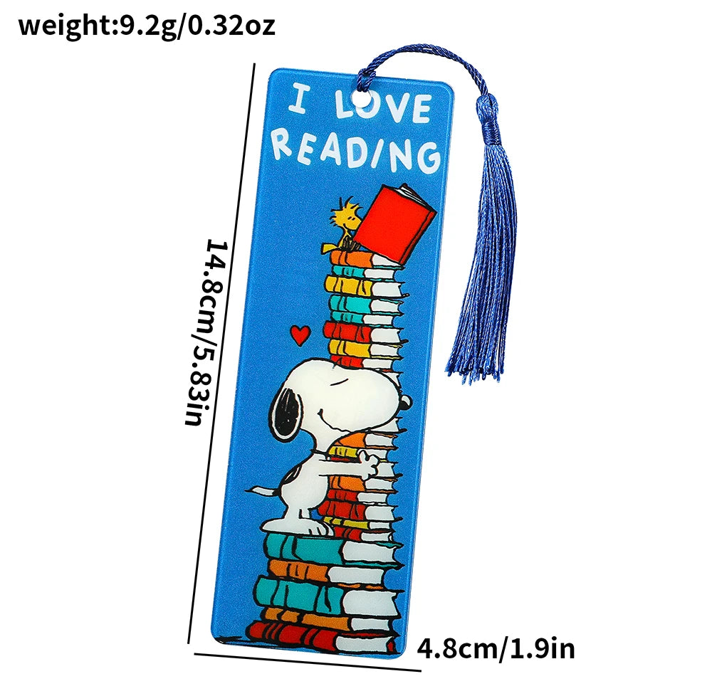 Snoopy Acrylic Bookmark with Tassel – A Whimsical Gift for Young Readers
