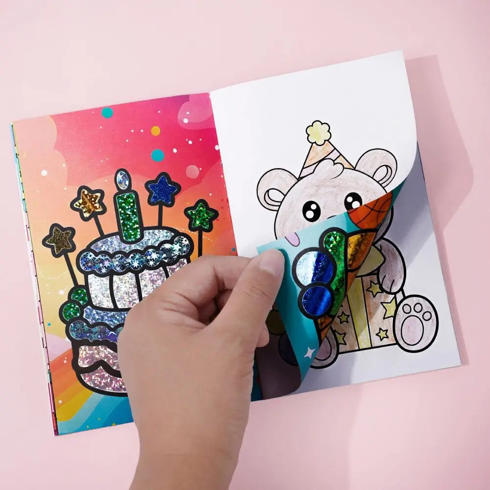 Foil Art & Transfer Painting Kit – Mini Coloring Book for Creative Play