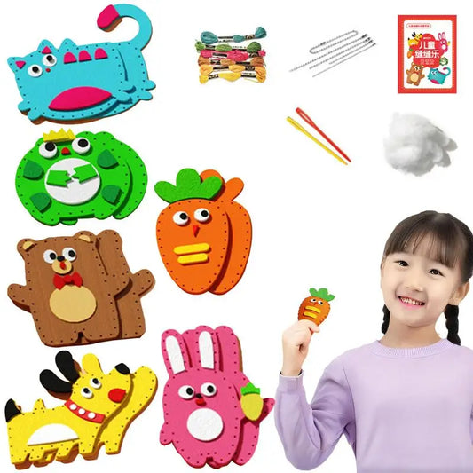 DIY Felt Animal Sewing Kit – Beginner Craft Set for Kids