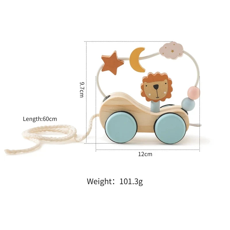 Montessori Wooden Train – Rolling Number Toy for Early Learning