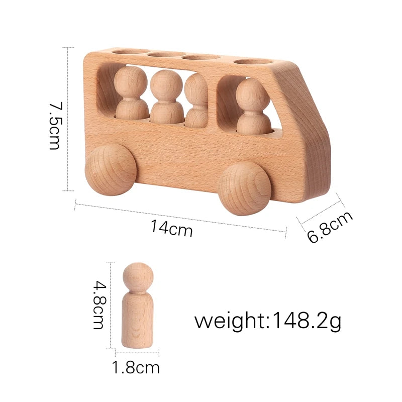 Montessori Wooden Train – Rolling Number Toy for Early Learning