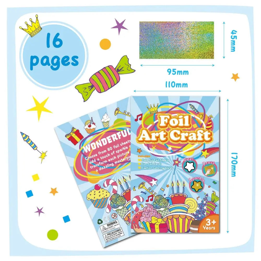 Foil Art & Transfer Painting Kit – Mini Coloring Book for Creative Play