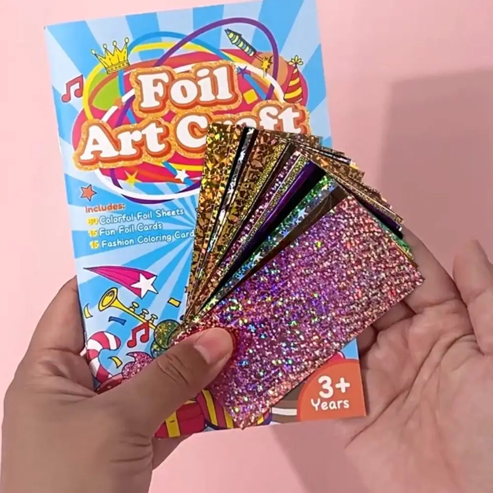 Foil Art & Transfer Painting Kit – Mini Coloring Book for Creative Play