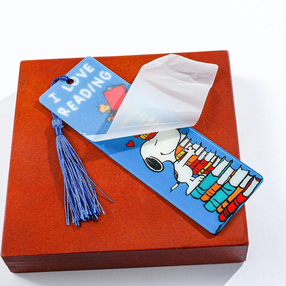 Snoopy Acrylic Bookmark with Tassel – A Whimsical Gift for Young Readers